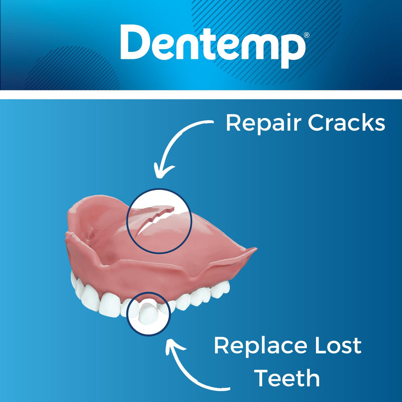 [Australia] - Dentemp Repair Kit - Repair-It Advanced Formula Denture Repair Kit (Pack of 2) - Repairs Broken Dentures, Mends Cracks and Replace Loose Teeth 3 Count (Pack of 2) 
