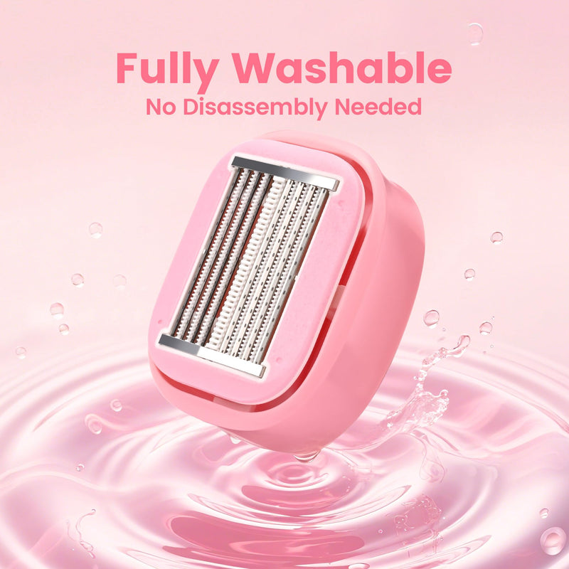 [Australia] - Travel Razors for Women & Men Self-Cleaning, Quick, Smooth, and Safe Self-Stropping Razor Blades for Shaving Head, Legs, Arms, Body (Pink) 