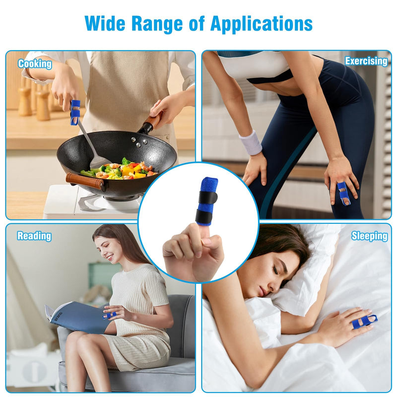 [Australia] - Wepai Pack of 5 finger splints for little finger, ring finger, middle finger, index finger and thumb, finger support for stiffness of joints, fracture of fingers and immobilization of knuckles A 