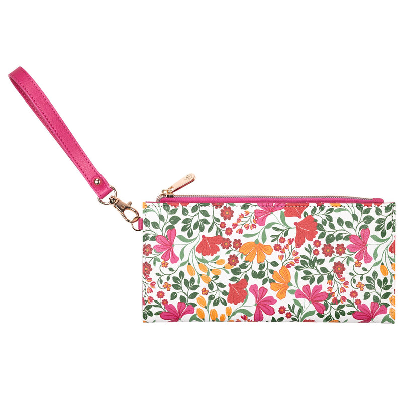 Draper James Travel Wallet, Stylish Wallet for Women, Passport Holder and Credit Card Organizer, Perfect for Travel, Coneflower Pink