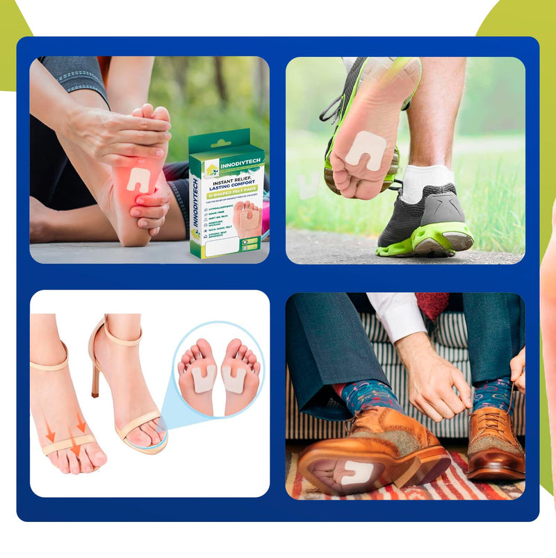 [Australia] - Corn plaster | Pressure sores plaster 48 units | Pressure points plaster feet U-shaped 3 mm. Spessor | corns | pressure plaster | pressure sores plaster | pressure protection rings | Permanently. 48 pcs. White 3mm 