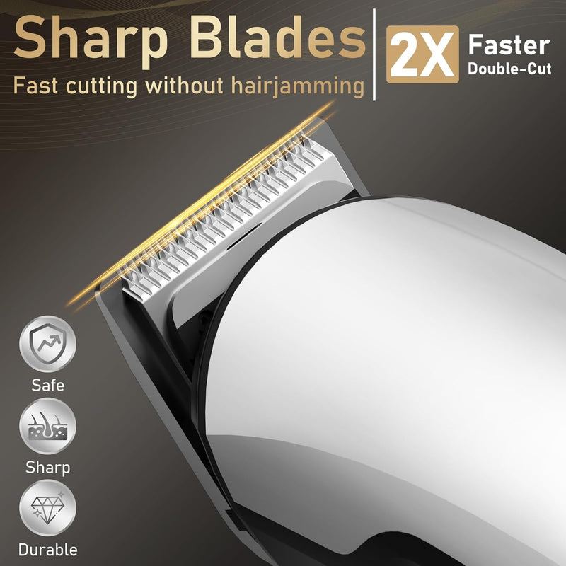 [Australia] - Professional electric beard trimmer men's hair trimmer: VESSTT hair trimmer beard trimmer nose hair trimmer body hair trimmer for men 11-in-1 trimmer set, USB rechargeable & waterproof razor 