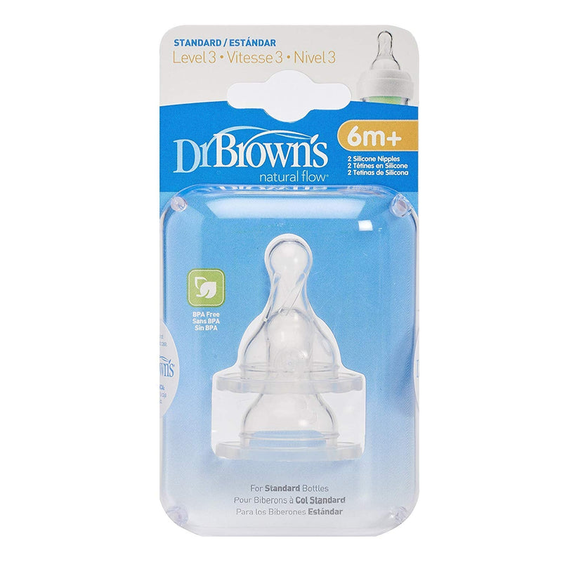 [Australia] - Dr. Brown's 8 Pack Natural Flow Level 3 Standard Nipple 