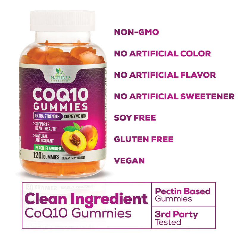 [Australia] - CoQ10 100mg Gummies - Coenzyme Q10 Supplement, CoQ10 Gummies Antioxidant for Heart Health Support & Energy Production, High Absorption Coenzyme Q10 Gummy Supplements - 120 Count Coenzyme Q10 Vitamins 120 Count (Pack of 1) 
