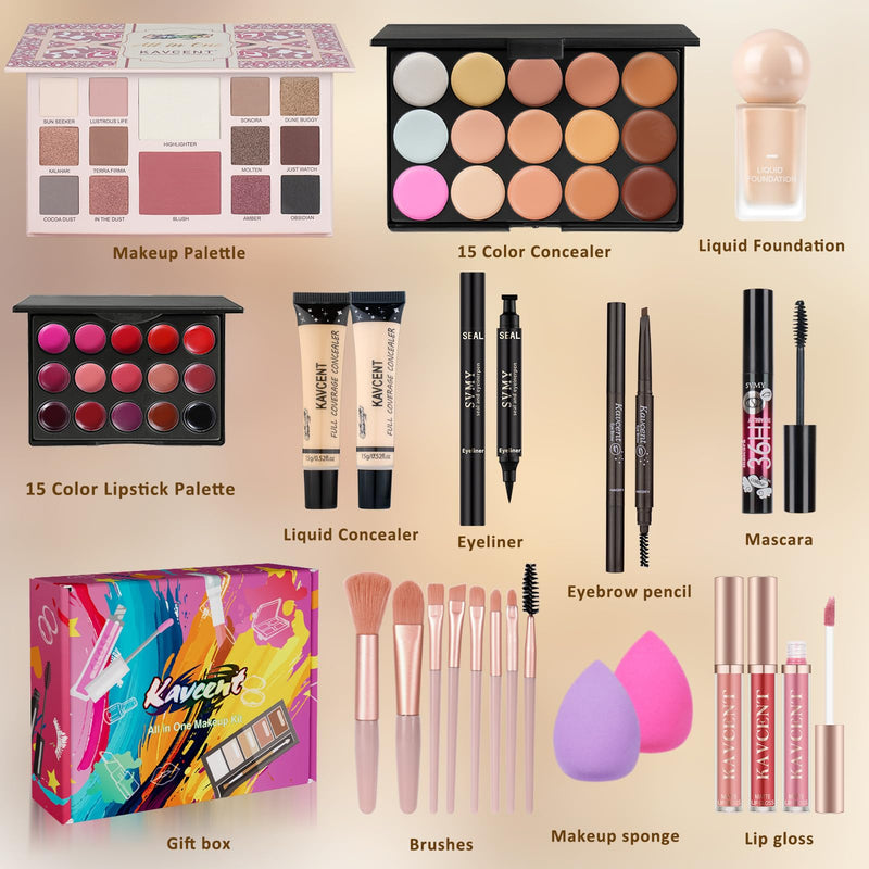 [Australia] - Makeup Kit Makeup Set for Women Teens full Kit Makeup Kits for Teenagers Eyeshadow Foundation Makeup Gift Sets for Teen Girls Women Christmas Gifts 