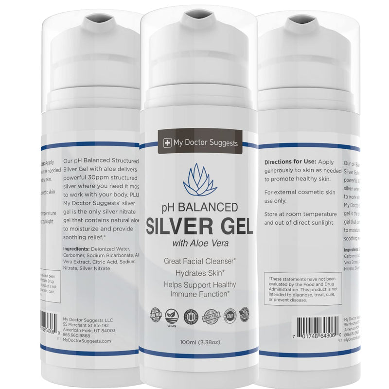 [Australia] - Structured Colloidal Silver Gel with Aloe Vera, for Burns, Wounds, Sores and Eczema - Strong Pure 30ppm pH Balanced 1 