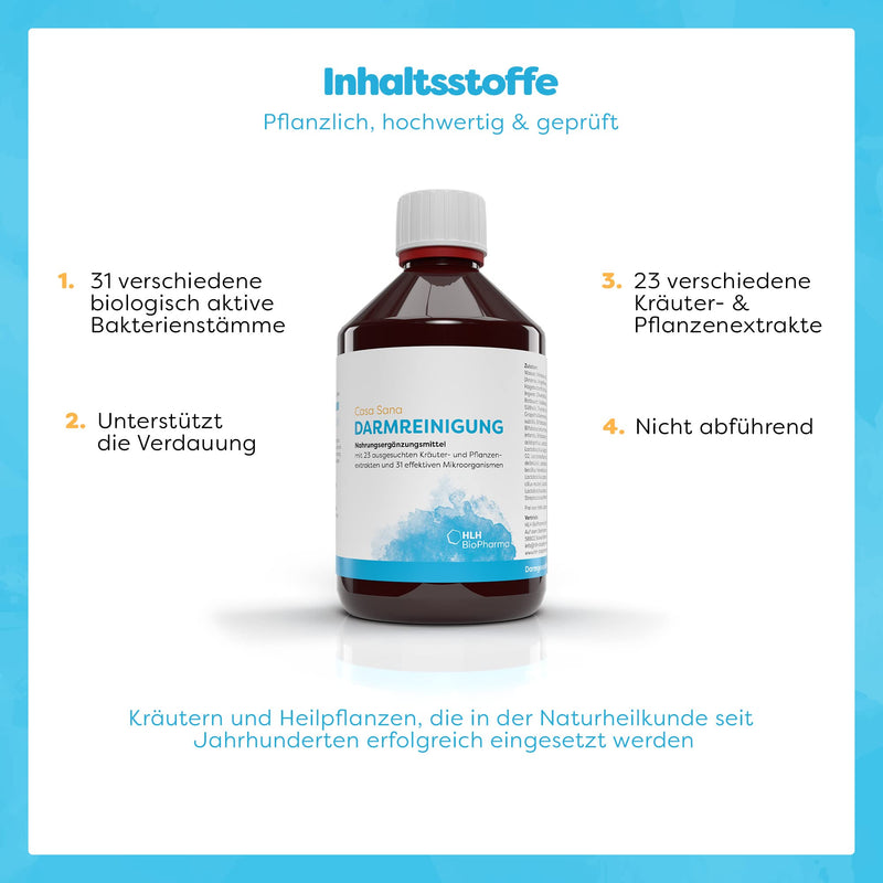 [Australia] - Casa Sana INTESTINAL CLEANING, 1000 ml - gentle and gentle cleansing of the intestines without a laxative effect 