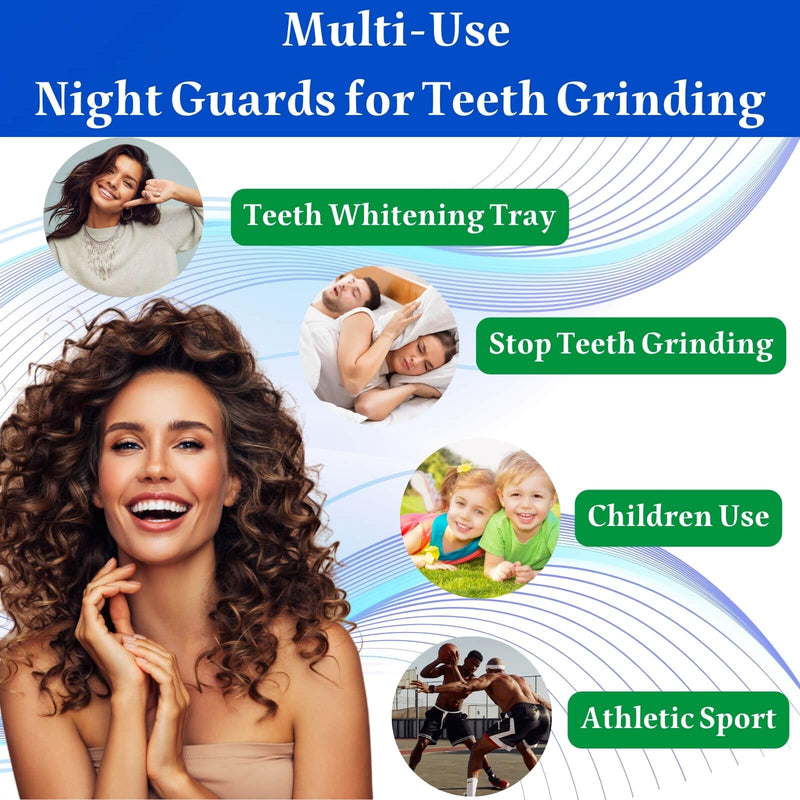 [Australia] - Mouth Guard for Grinding Teeth at Night, 4 Pcs Mouthguards for Grinding of Teeth, Moldable Night Mouth Guards for Teeth Grinding, Nightguards for Grinding Teeth, Night Guards for Teeth Grinding 