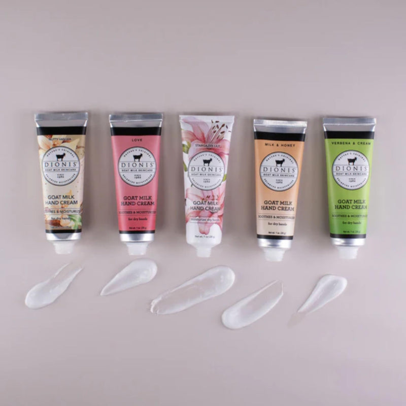 [Australia] - Dionis Goat Milk Skincare Hand Cream Gift Sets - Assorted Scented Travel Size Hand Creams In a Gift Box - Mini Hand Lotion Self Care Gifts, Cruelty Free Lotion For Dry Skin, Inspire Gift Set 2025 Inspire 2025 