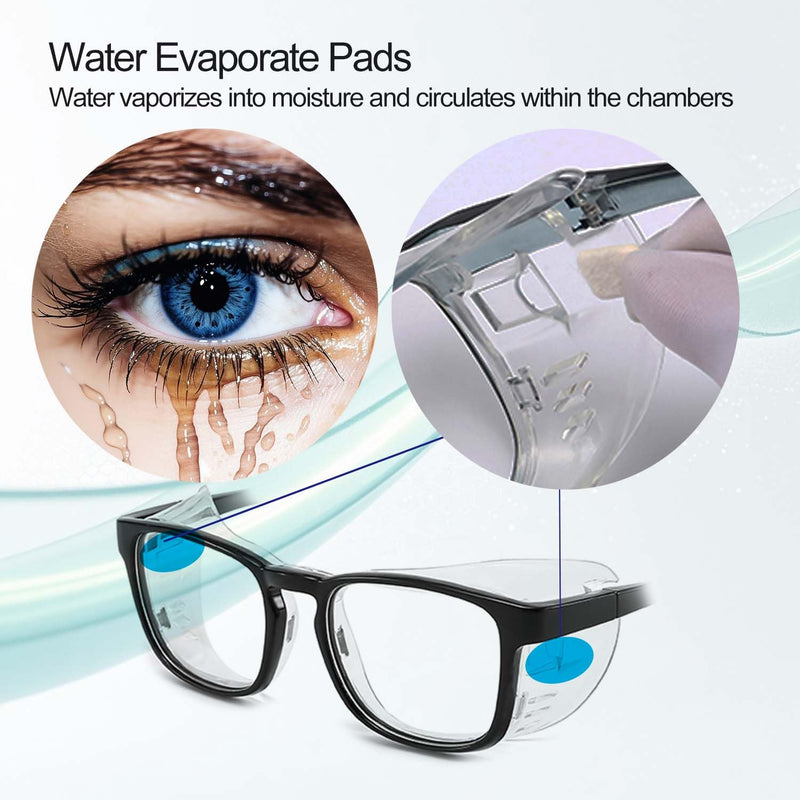 [Australia] - All-in-one Dry Eye Relief & Anti-fog Eye Protection Safety Glasses, Comfort Fit for All-Day Use 