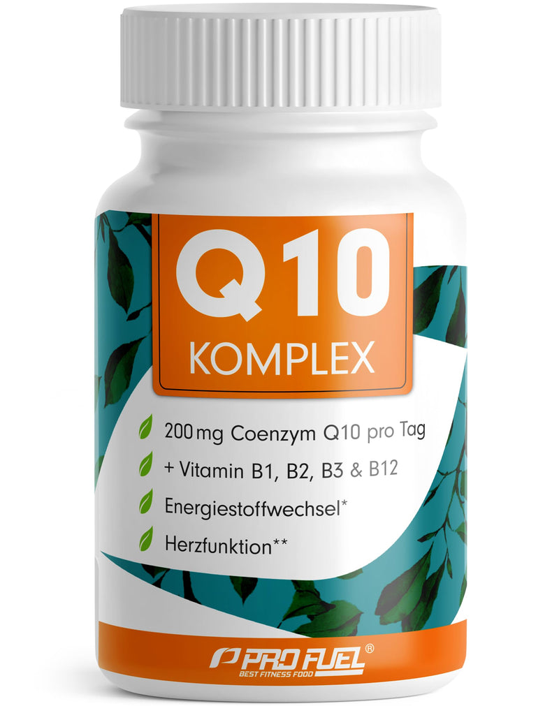 [Australia] - Q10 capsules high dose 120x - Coenzyme Q10 COMPLEX with 200mg Coenzyme Q10 + vitamin B1, B2, B3 and B12 - energy metabolism & heart function - laboratory tested with certificate - supply for 4 months 1x 120 capsules 