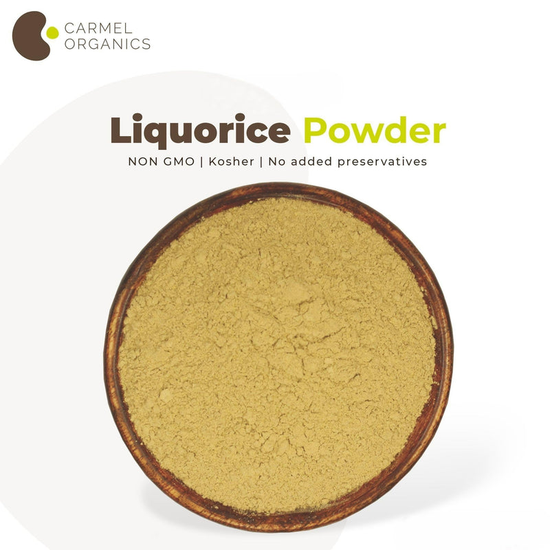 [Australia] - CARMEL ORGANICS Licorice Root Powder - 8 oz or 0.5 Lb/227 grams | Herbal Supplement | Natural Sweetener and Digestive Aid | Non-GMO | No Added Preservatives 8 Ounce (Pack of 1) 