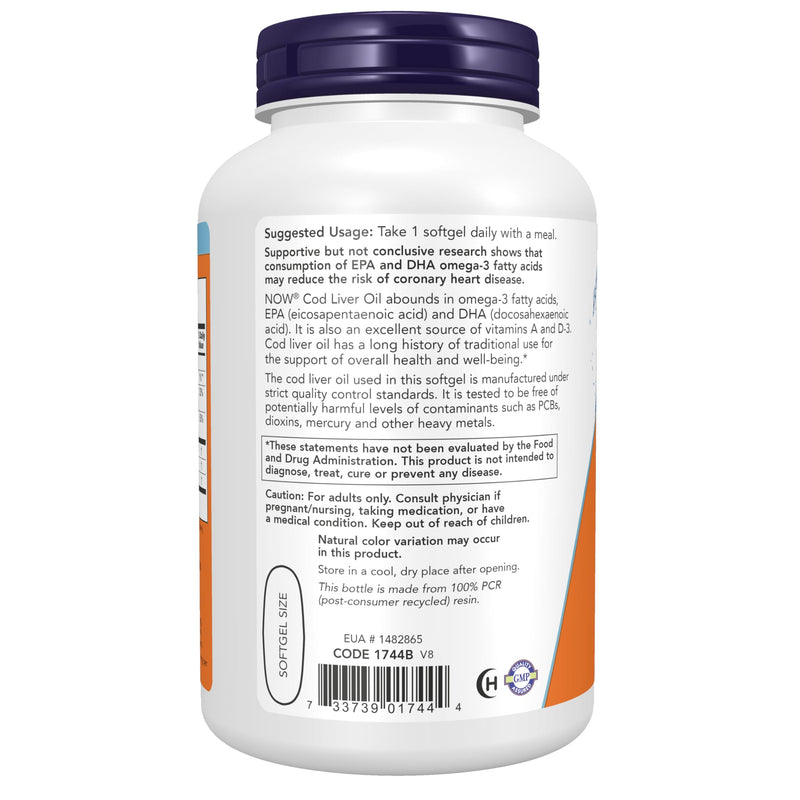 1000mg Cod Liver Oil 180 Softgels