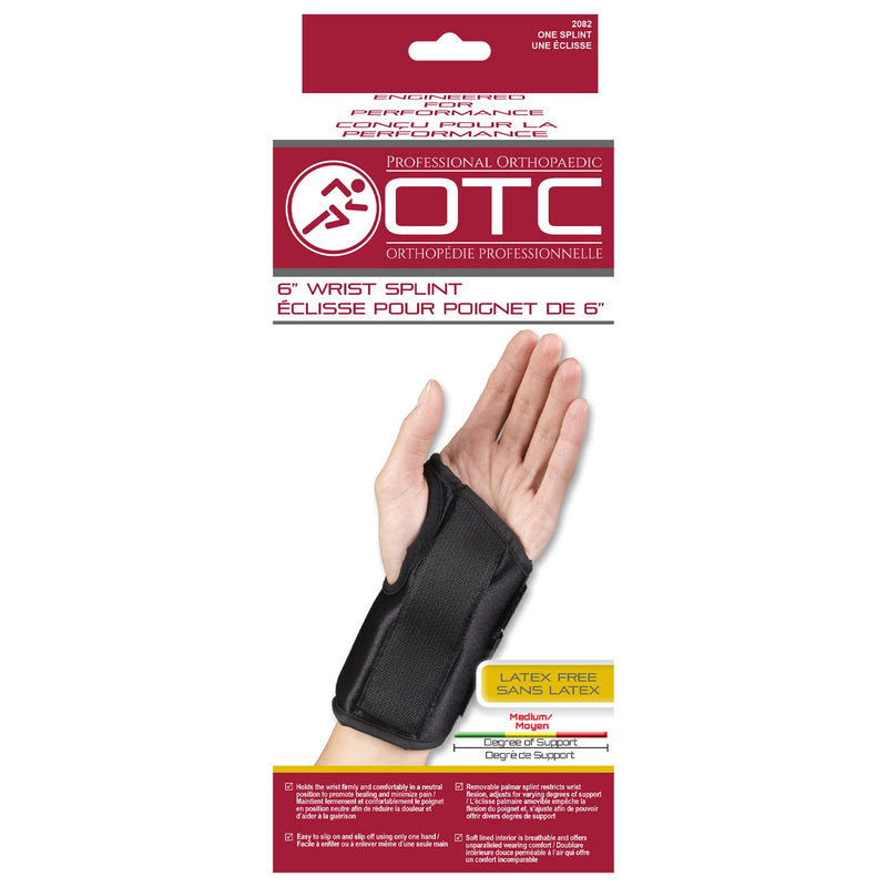 OTC Wrist Splint, Petite or Youth Size Support Brace, X-Small, 6 Inch (Left Hand)