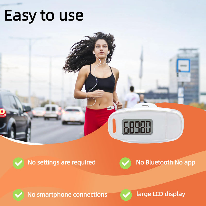 [Australia] - Pedometer for Walking Steps, 3D Simple Step Counter for Walking with Backlight, Removable Clip and Strap. USB Rechargeable Step Tracker accurately Tracks Steps for Men Women Kids Adults Seniors 
