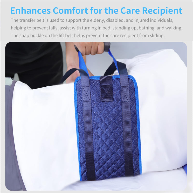 [Australia] - Heavy Duty Bed Transfer Nursing Sling with Durable Handles and Buckle for Patient, Lifting Assist Belt, Transfer Lift Sling for Seniors, Mobility Standing and Lifting Assist Belt for Disabled, Elderly 