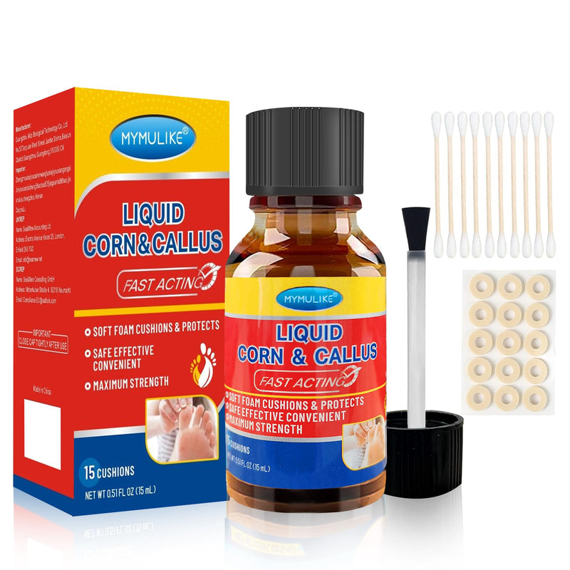 [Australia] - LIQUID WART&CORN REMOVER, 15ml wart remover, solution against corns and calluses, corn remover, wart remover, corn relief from corn pain and foot care, wart removal 