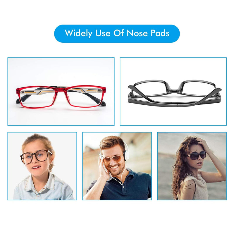 [Australia] - 30 Pairs of Silicone Nose Pads Non-Slip Adhesive Pads for Glasses and Sunglasses, Anti-Slip Nose Pads Glasses Self-Adhesive Transparent D-Shaped Anti-Slip Pads Glasses (Transparent 19 x 8 x 1 mm) 