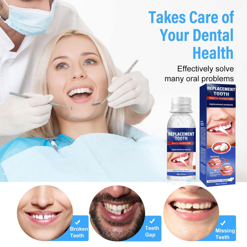 [Australia] - Tooth Repair Kit, Moldable Tooth Filling Repair Kit at Home, Make You Smile Confident Again, with 4 Dental Tools & 30 ml 