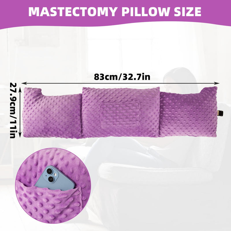 [Australia] - Mastectomy Pillow, Mastectomy Recovery Supplies for Heart Surgery, Breast Cancer, Reduction & Augmentation Patients Sleeping, Recovery Protection After Surgery Gifts Pink 