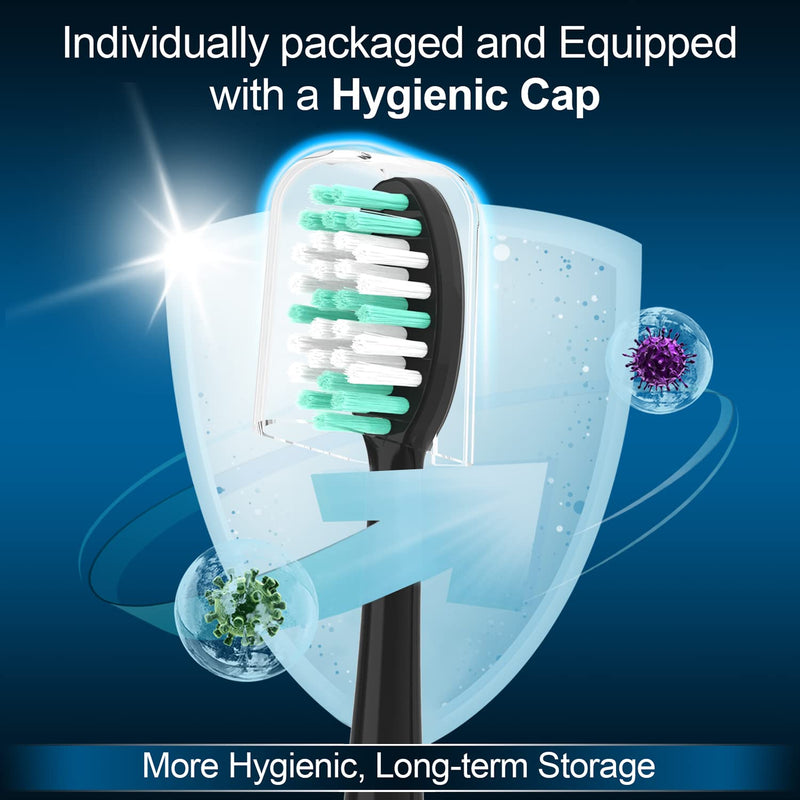 [Australia] - Replacement Toothbrush Heads 10 Pack for AquaSonic Black Series and Vibe Series Electric Toothbrush 