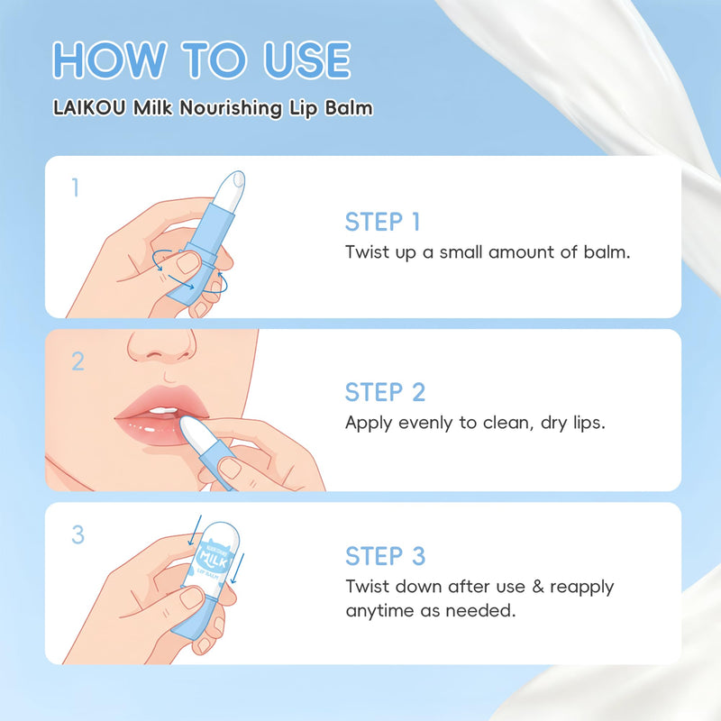 Milk Lip Balm Hydrating, Lip Moisturizer With Hyaluronic Acid, Shea Butter, Vitamin E, Skincare Overnight Lip Repair Stick Treatment Mask, 12hr Long-Lasting Moisture, Gifts for Women, 0.12 oz Transparent - Milk