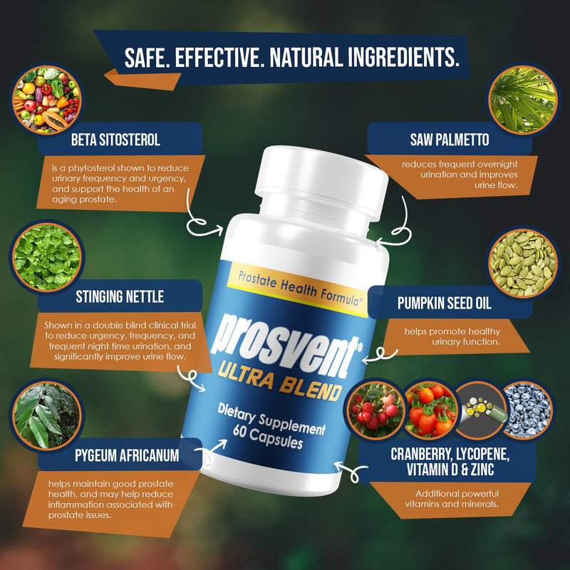 [Australia] - Advanced Prostate Support Ultra: Natural Supplement with Saw Palmetto, Pygeum, Lycopene, Stinging Nettle, Beta Sitosterol, Cranberry and More to Ease Urinary Frequency & Urgency (60 Count) 60 Count 