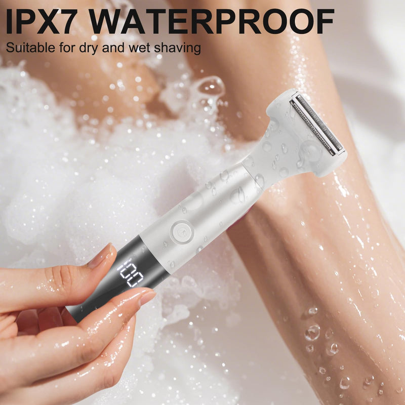 [Australia] - 5 in 1 Bikini Trimmer for Women - Electric Razors for Women, Cordless Rechargeable Electric Shaver, IPX7 Waterproof Wet Dry Lady Body Hair Remover for Face Nose Eyebrow Arm Leg Pubic Armpit Bikini 