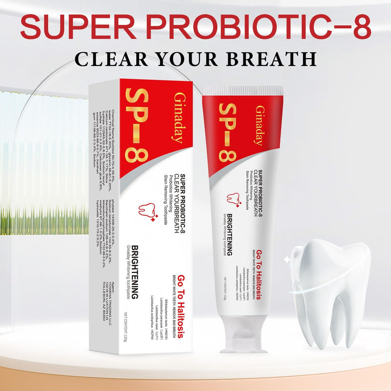 [Australia] - Sp-8 Probiotic Whitening Toothpaste, Enhanced Formula with 8 Probiotics Oalance Oral Microbiota for Enamel Protection, Deep Cleaning Care Toothpaste Fresh Breath -2Pcs 2 