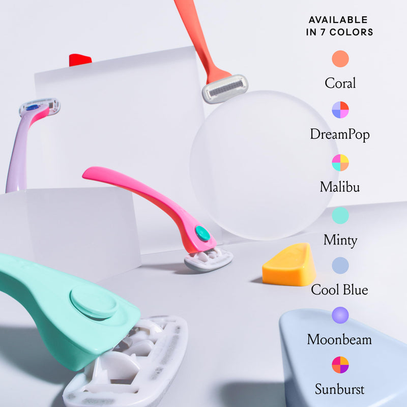 [Australia] - Billie Razors for Women Shave Kit – Women’s Razor + 2 x 5-Blade Razor Refills + Magnetic Holder – Sunburst 