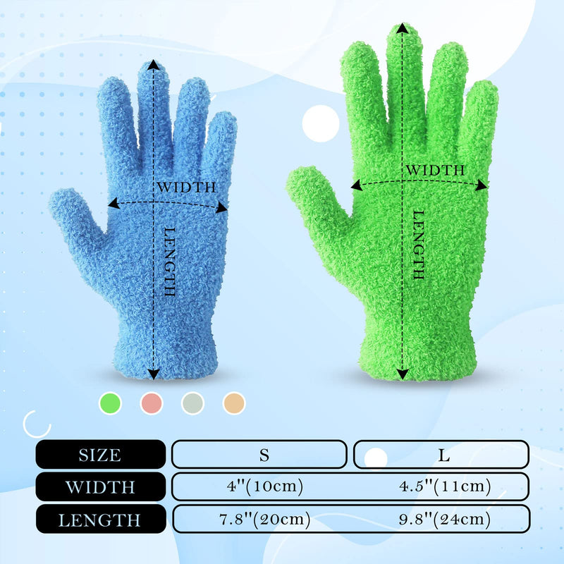 [Australia] - Evridwear Microfiber Plant Dusting Gloves Reusable Leaf Cleaning Glove for Houseplants,Blinds,Furniture and Small Objects Small/Medium (Pack of 1) Blue 1 Pair 