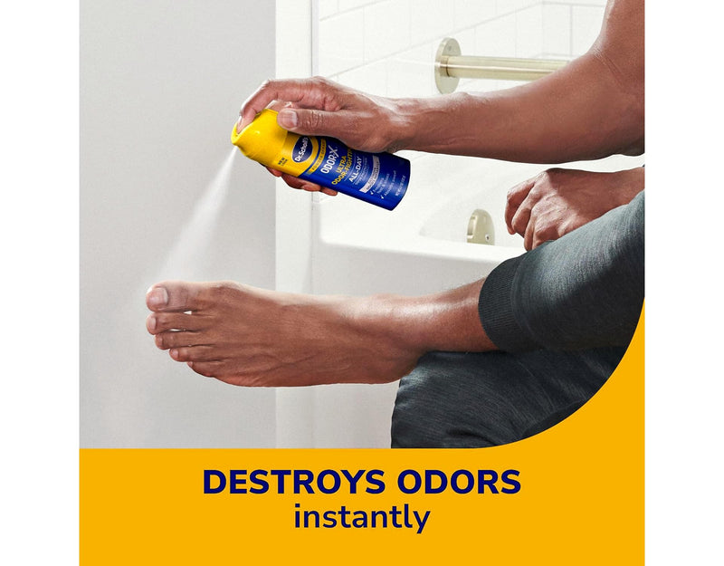 Dr. Scholl's ODOR-FIGHTING SPRAY POWDER, 4.7 oz - Instant Odor Destroyer - All-Day Protection - Freshens Feet & Shoes (Pack of 2)