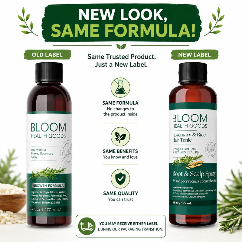 Rosemary & Rice Water Spray for Hair – Homegrown Rosemary, Korean Root & Scalp Hair Tonic – Strengthens & Adds Fullness – Leave-In Mist for Thinning Hair, Men & Women – 6 oz