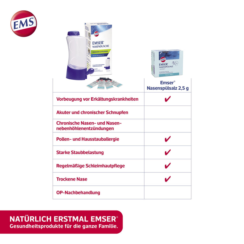 [Australia] - Emser nasal rinsing salt physiological for the prevention of colds, allergies and for nose care / 100 x 2.5 g bags. Nasal rinse salt pack of 100 