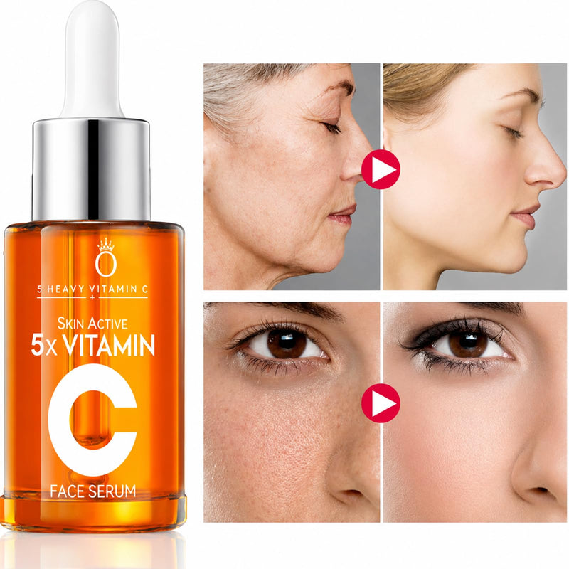 20% Vitamin C Face Serum with Hyaluronic Acid, 1.0 Fl Oz | for Mature Skin, Fine Lines & Dry Areas; With Vitamin E, Niacinamide & Aloe For Daily Am/Pm Skincare