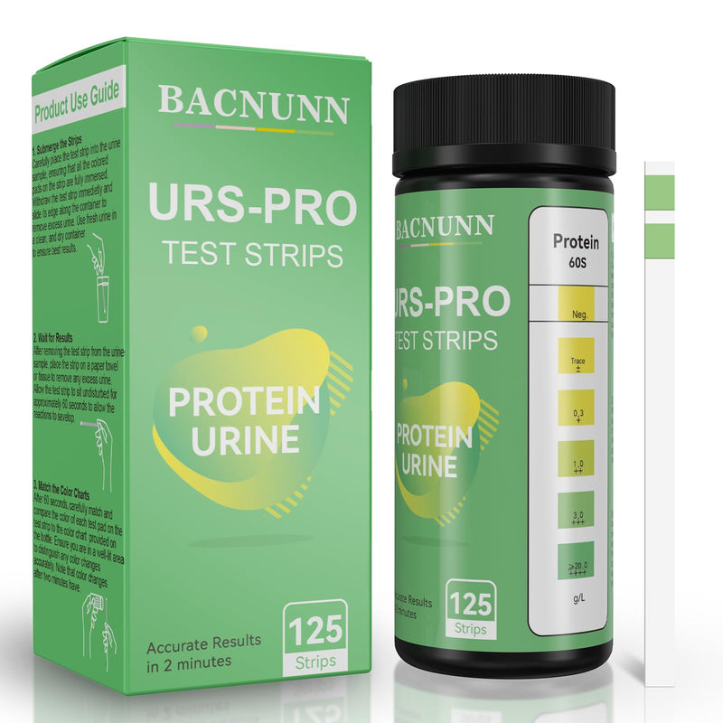 [Australia] - Urine Protein Test Strips: 125 CT Protein Urine Test Strips at Home Accurate Results in 60 Seconds - Protein Urine Testing Strips Kit for Kidney (125) 1 Count (Pack of 125) 