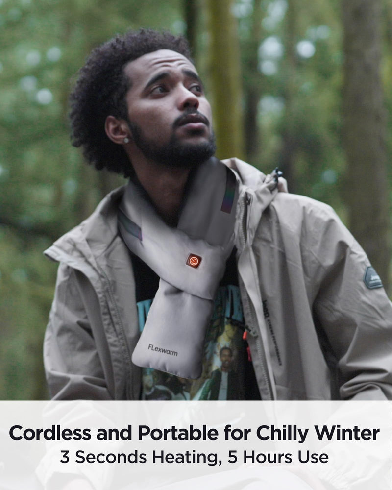 Heated Scarf, Neck Heating pad, Cordless hot Compress Neck Brace (Suitable for Both Men and Women), Creative Gifts for Family, Silver Version