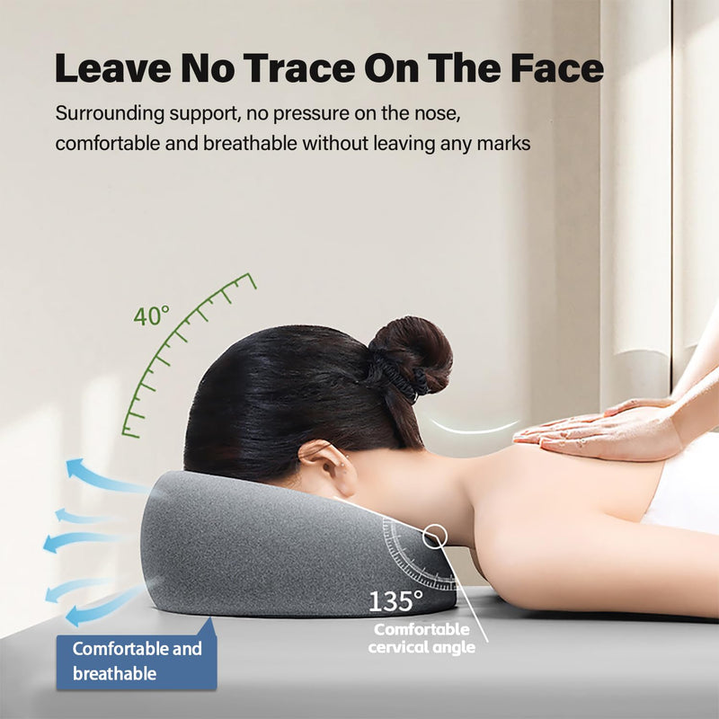 [Australia] - TourKing Face Down Pillow Massage Headboard Pillow,Ergonomic Memory Foam Massage Pillow,Postoperative Vitrectomy Recovery and Ocular Surgery Recovery Headrest 