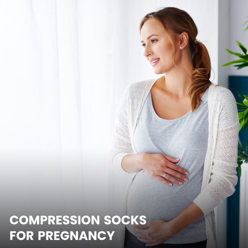 [Australia] - GoWith 1-2 pairs of Merino compression stockings for women and men (15-20 mmHg class 1) support stockings, thrombosis stockings, compression socks, plantar fasciitis socks for sports, travel, pregnancy 3589 43-46 Black - 2 pairs 