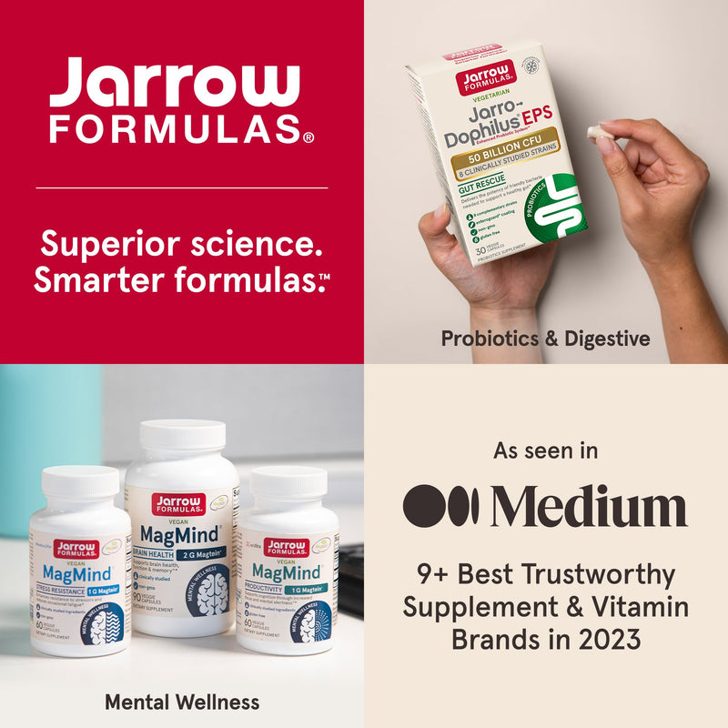 Jarrow Formulas Pantothenic Acid B5 500 mg - 100 Veggie Caps - Essential B Vitamin - Energy Production & Metabolism Support - 100 Servings (Pack of 2) 100 Count (Pack of 2)