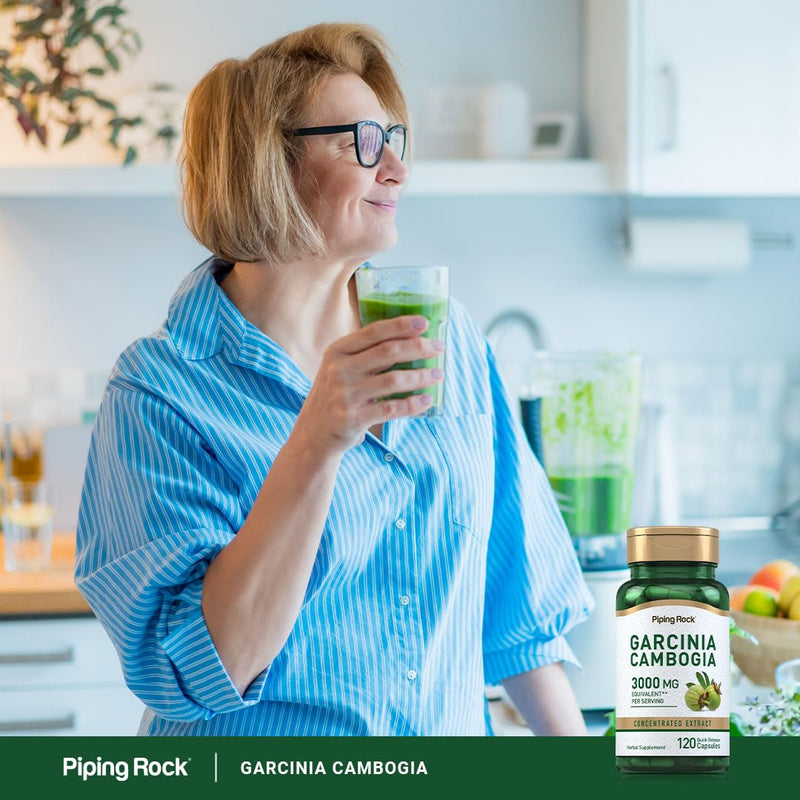 [Australia] - Piping Rock Garcinia Cambogia Extract Capsules | 3000mg | 120 Count | Concentrated Pills | Non-GMO, Gluten Free Supplement 