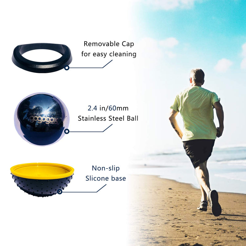 [Australia] - Cryosphere Cold Ice Massage Roller Ball - Ice Therapy Deep Tissue Muscle Massager - Plantar Fasciitis Roller for Trigger Point Therapy - Ideal for Pain Relief, Myofascial Release 60mm Black 60mm 