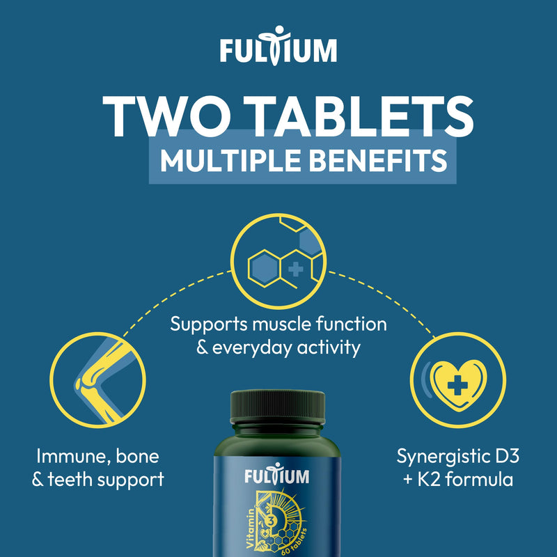 D3 + K2, 400 IU Vitamin D3, Calcium 800mg, Magnesium 400mg | 60 Tablets|Immune, Bone & Muscle Support | from The UK’s No.1 Vitamin D Prescription Brand** | Vegan | Food Supplement