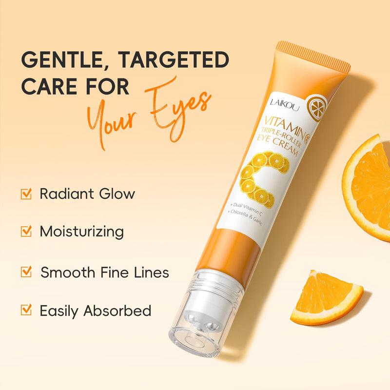 LAIKOU Skin Care, Vitamin C Skin Care Set, Facial Skin Care Products | Cleanser, Eye Cream, Toner, Serum, Face Cream, Lip Mask, Eye Mask, Glowing Mask for Women Birthday Mother's Day Christmas 11pcs