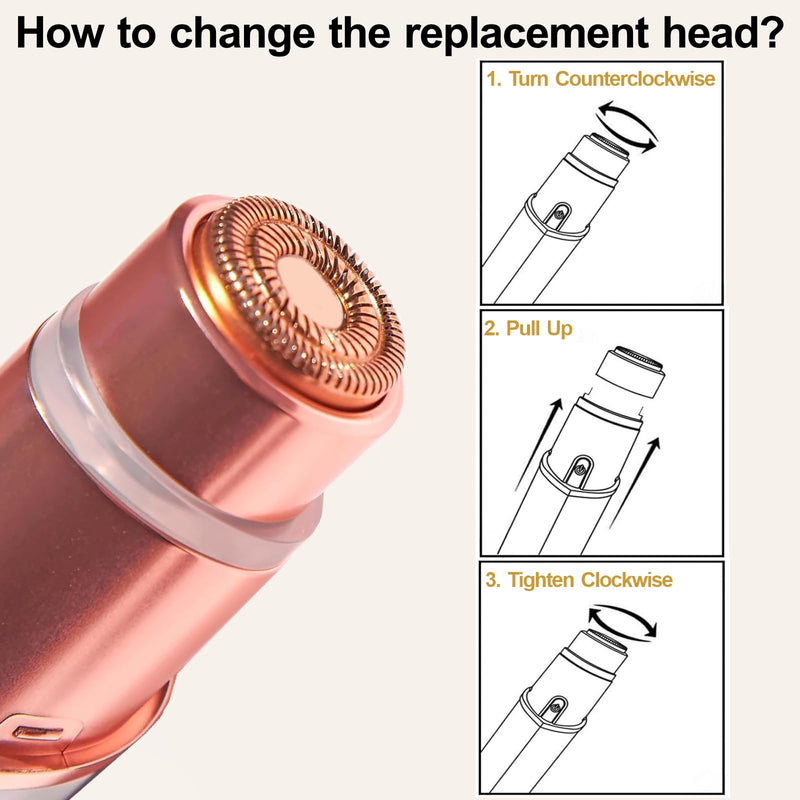 [Australia] - Generation 3 Replacement Heads for NEW Finishing Touch Flawless Facial Hair Remover Gen 3 - Double Precision Enhanced Floating Blades Heads for Flawless Gen 3, PACK of 6, w/Storage Case & Clean Brush 6 Pcs/Pack for Gen 3 New flawless 