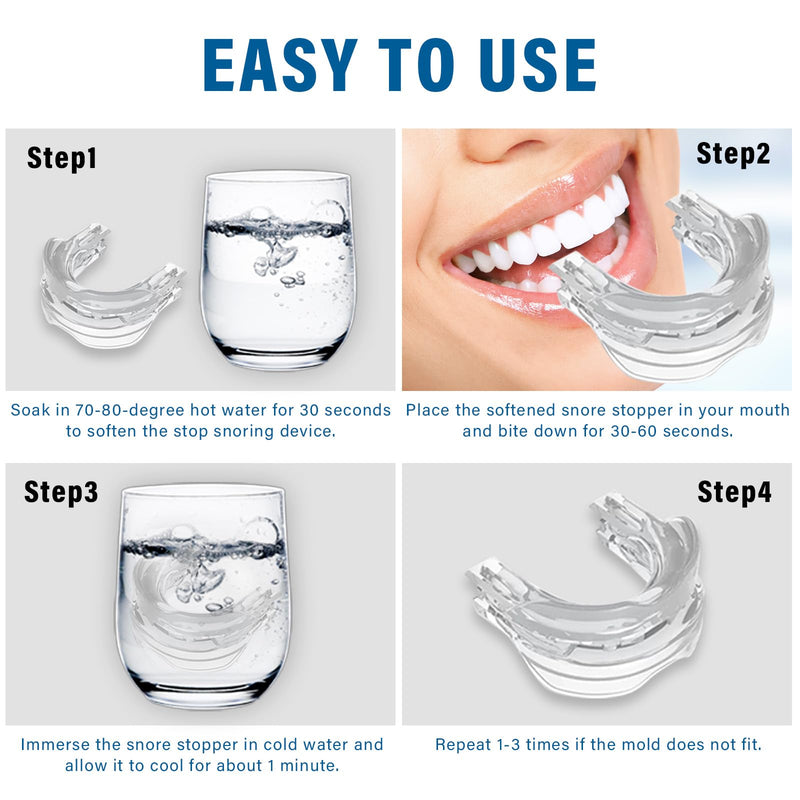 [Australia] - Snoring Stopper, Anti-Snoring Mouthpiece, Effective Snoring Stopper Bite Splints, Adjustable Grinding Splint for Night for Men and Women, Anti Snoring Splint Prevent Bruxism & Snore 1 Count (Snoring Stopper) 