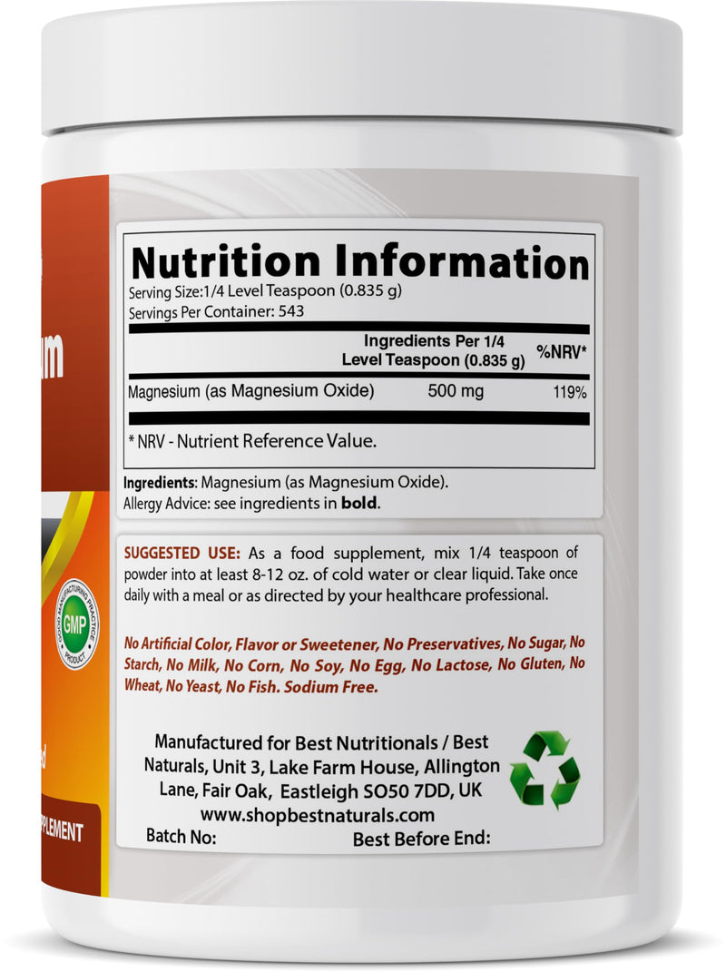 Best Naturals Pure Magnesium Oxide Powder 1 Pound
