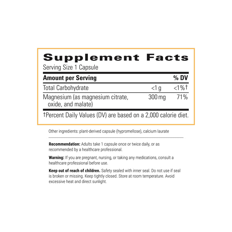 [Australia] - Integrative Therapeutics Tri-Magnesium - Supports Healthy Bones & Teeth* - Supports Cardiovascular & Neurological Function* - Promotes Calm* - 90 Capsules 1 
