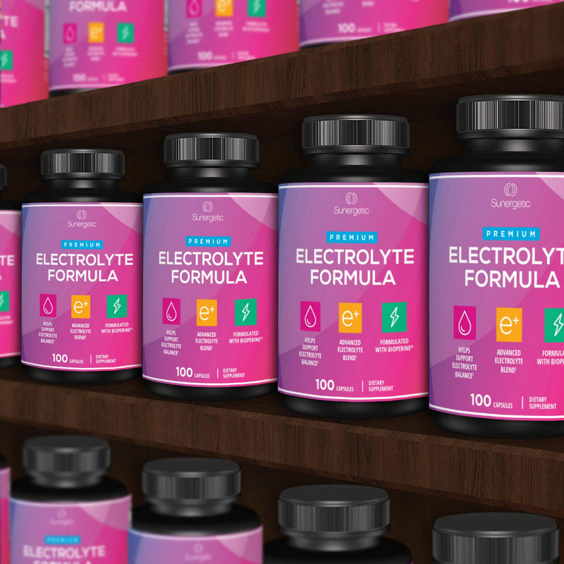 [Australia] - Premium Electrolyte Capsules – Support for Keto, Low Carb, Rehydration & Recovery - Electrolyte Replacement Tablets – Includes Electrolyte Salts, Magnesium, Sodium, Potassium – 100 Capsules 
