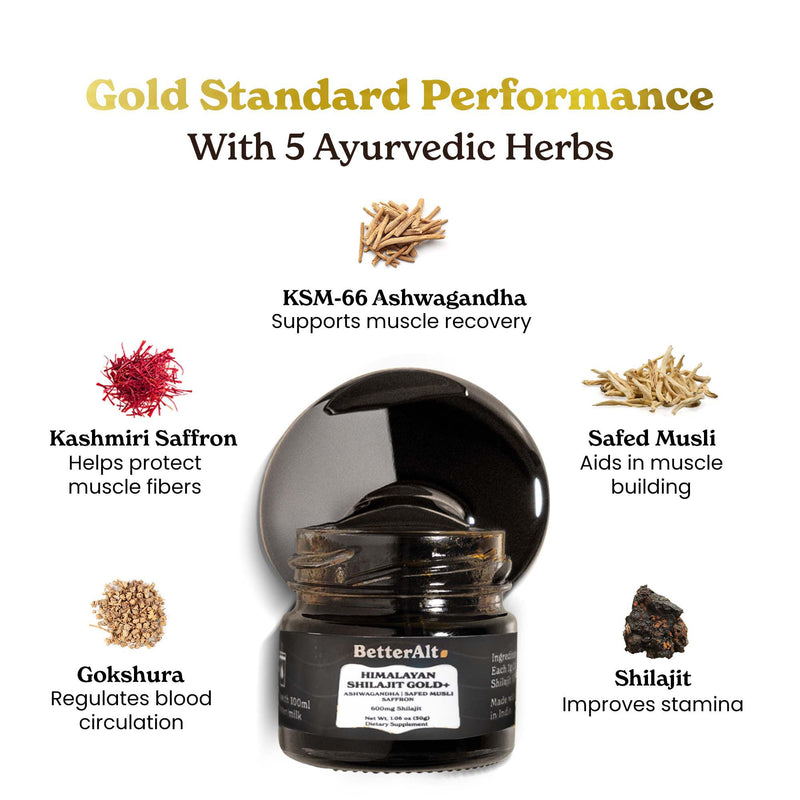 [Australia] - Pure Himalayan Shilajit Gold+(30gm)|Enhances Recovery & Boosts Strength|16,000 ft Sourced Blend with Ashwagandha, Safed Musli,Gokshura|Shilajit gold for men & women|Vegan & Lab Tested-600mg Shilajit Gold + (Pack of 1) 